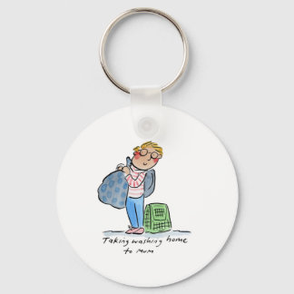 Taking Washing Home to Mom Keychain