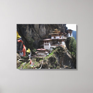 taktsang flags canvas print