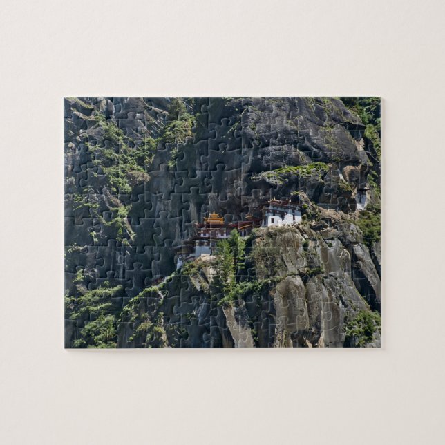 Taktsang Monastery on the cliff, Paro, Bhutan Jigsaw Puzzle (Horizontal)