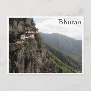taktsang paro bhutan postcard