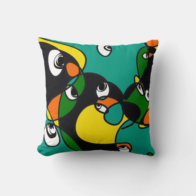 TAKUROMAN「Friends」 Throw Pillow (Front)