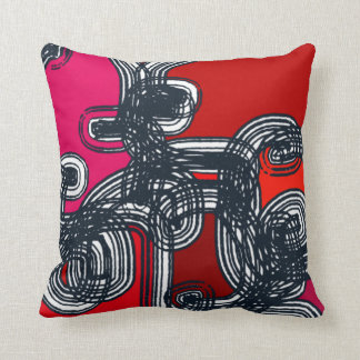 TAKUROMAN「Red」クッション Throw Pillow
