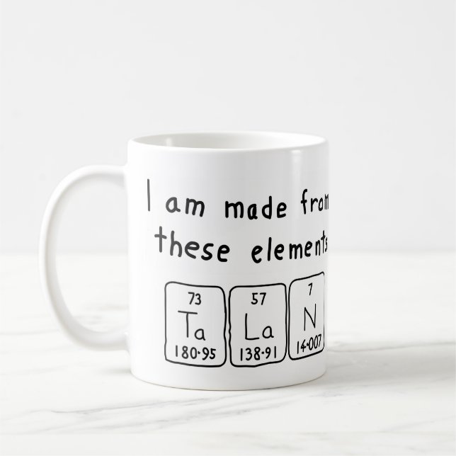 Talan periodic table name mug (Left)