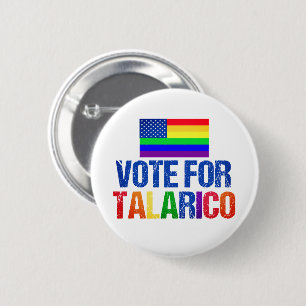 Talarico Rainbow American Flag 2026 Election 2 Inch Round Button