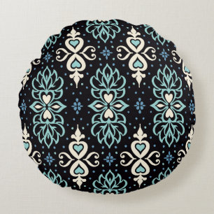 Talavera Azulejos Moroccan Tile Mosaic Round Pillow