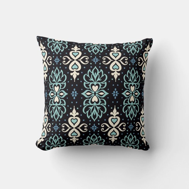 Talavera Azulejos Moroccan Tile Mosaic Throw Pillow (Front)