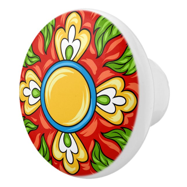 Talavera Carrelage en céramique Bouton de tiroir (Droite)