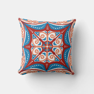 Talavera Fliesen Muster auf Kissen Throw Pillow