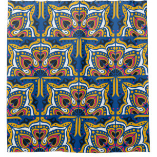 Talavera Indian Mosaic: Ceramic Seamless.