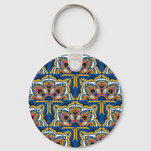 Talavera Indian Mosaic: Ceramic Seamless. Keychain
