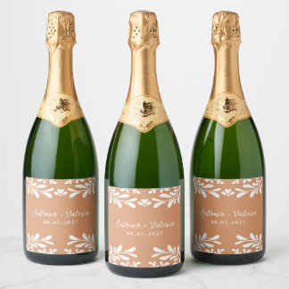 Talavera Mexican Wedding Fiesta Barro Party Favour Sparkling Wine Label