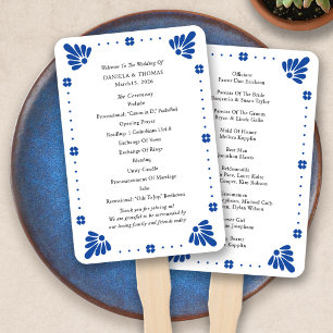 Talavera Mexican Wedding Program Fan