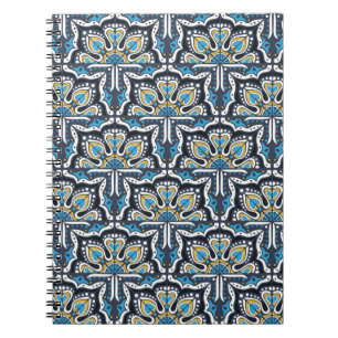 Talavera pattern. Indian patchwork. Azulejos portu Notebook