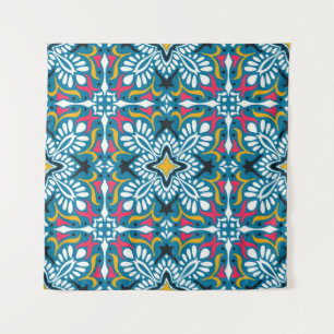 Talavera pattern. Indian patchwork. Azulejos portu Tapestry