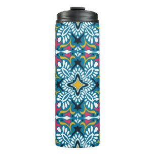 Talavera pattern. Indian patchwork. Azulejos portu Thermal Tumbler