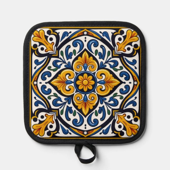Talavera Spanish Tile Pot Holder (Front)