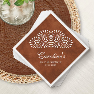 Talavera Terracotta Fiesta Bridal Shower Napkin