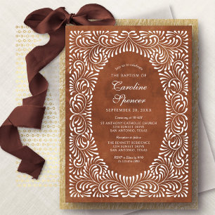 Talavera Terracotta Mexican Bridal Shower Invitation