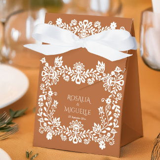 Talavera terracotta Mexican wedding Favor Box