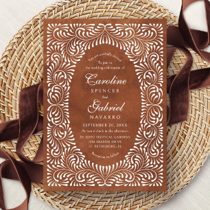 Talavera Terracotta Mexican Wedding Invitation