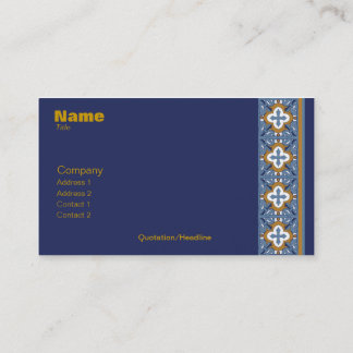 Talavera Tile Business Card - Blank Back