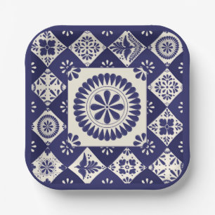 Talavera Tile Dos Paper Plate