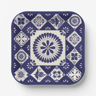 Talavera Tile Dos Paper Plate