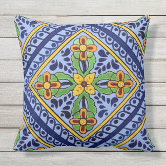 Talavera Tile Outdoor Pillow