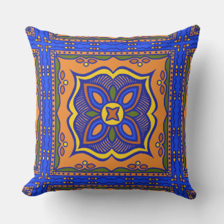 Talavera Tile Outdoor Pillow
