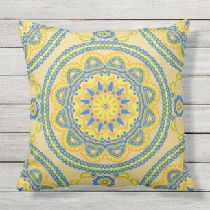 Talavera Tile Outdoor Pillow