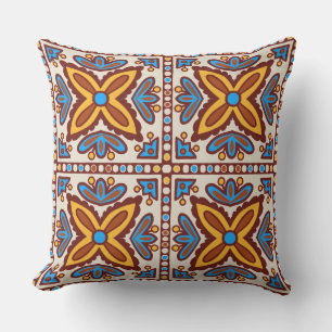Talavera Tile Outdoor Pillow