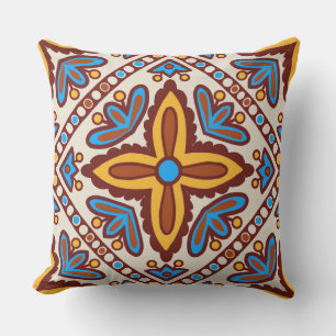 Talavera Tile Outdoor Pillow