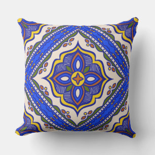 Talavera Tile Outdoor Pillow