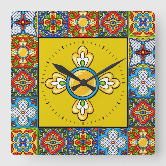 Talavera Tiles IMAGES Clock (Front)