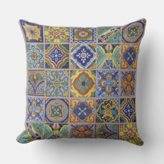 Talavera Tiles Outdoor Pillow