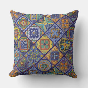 Talavera Tiles Outdoor Pillow