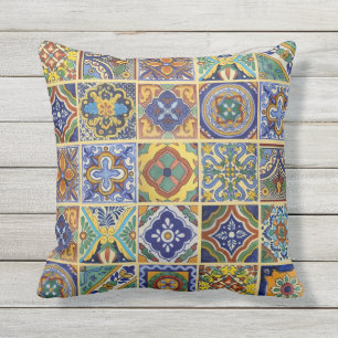 Talavera Tiles Outdoor Pillow