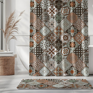 Talavera Tles Sage Green Orange Brown