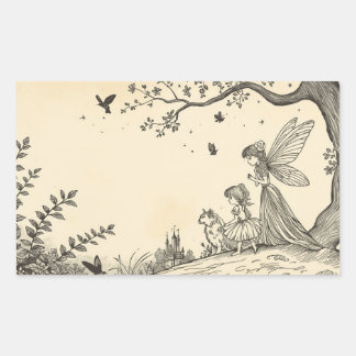  Tale–Themed Black and White Painting Images Sticker