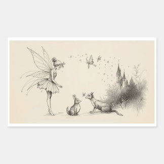  Tale–Themed Black and White Painting Images Sticker