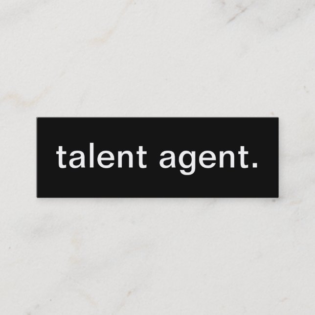 Talent Agent Business Card (Front)