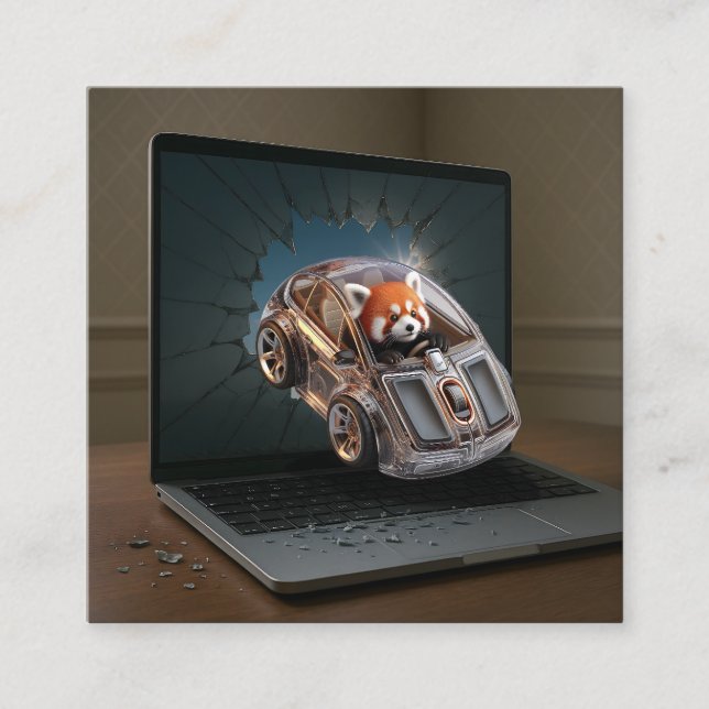 Talent Breaks Through. Square Business Card (Front)