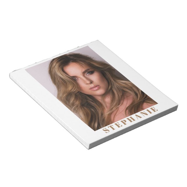 Talent Headshot Small Notepad | Custom Name (Angled)