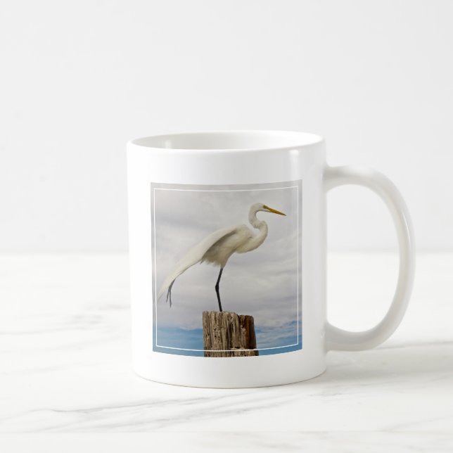 Talented Egret | Fort Myers Beach, Florida Coffee Mug (Right)