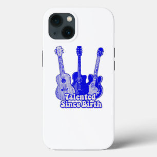 Talented since birth. vintage blue guitars iPhone 13 case