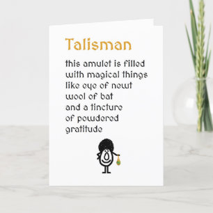 Talisman A Funny Thank You Poem