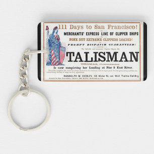 Talisman Clipper ship sailing 1855  Keychain