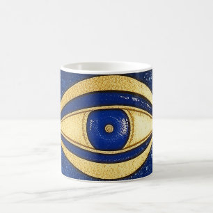 Talisman Golden + Blue Evil Eye Coffee Mug