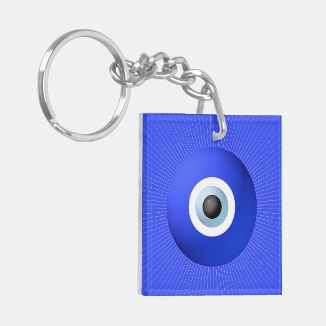 Talisman to Protect Against Evil Eye Keychain (Front Left)