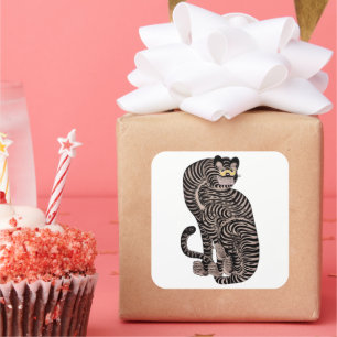 Talismanic tiger square sticker